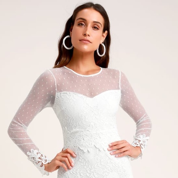 Lulus white Lacey lane dress - Picture 3 of 4